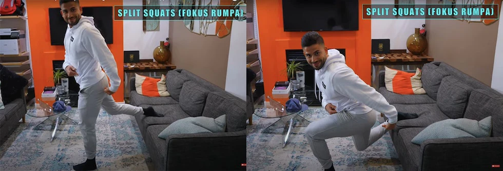 Exempelbild på split squats