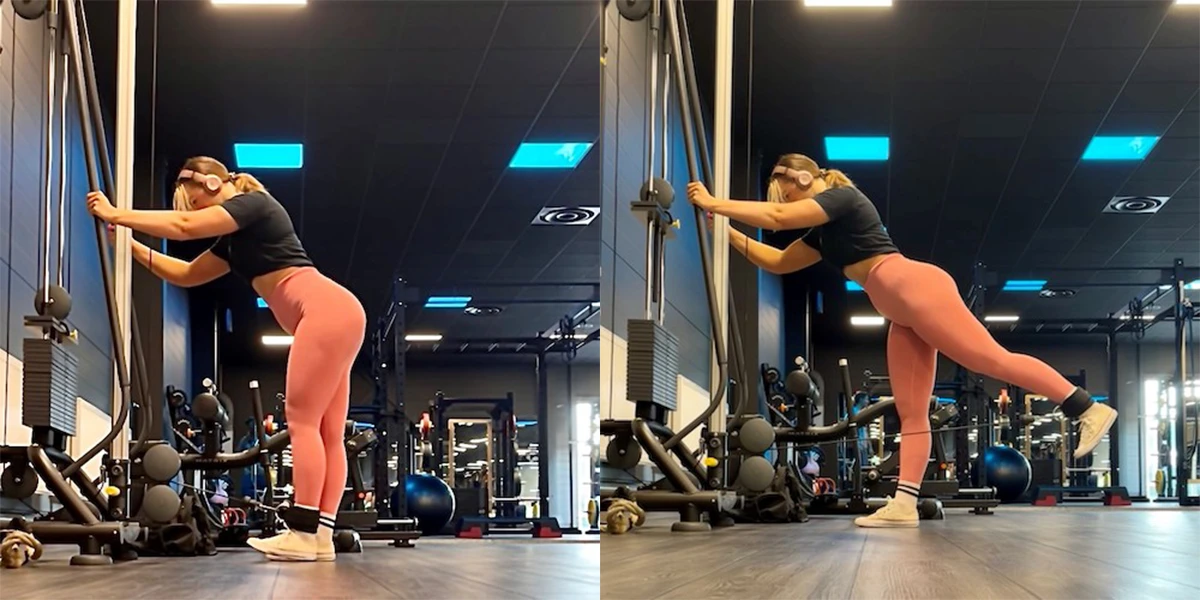 Exempelbild som visar flextion och extension i kickbacks